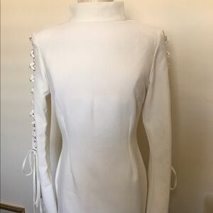 Missguided White Long Sleeve Dress